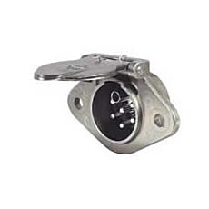 24V 7 Pin Metal Trailer Clang Plug - ISO 3731(24S)