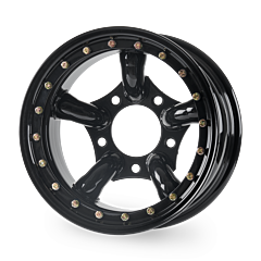 16x8 Challenger Imitation Beadlock in Black - 5x165 ET-35