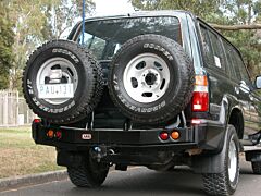 ARB Rear Bar Blk 80 W/T/Gate 3500Kg