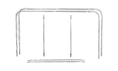 Exmoor Trim - 80" Full Hood Stick Set - Flat