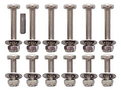 Stainless Steel Defender Rear Safari Door Bolt Kit - 07 On
