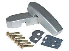Defender Billet Windscreen Brackets - Silver