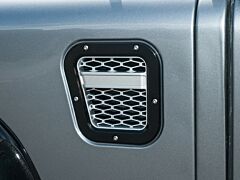 Britpart Defender Intake Grille XS Set  - Black With Silver Mesh LHS