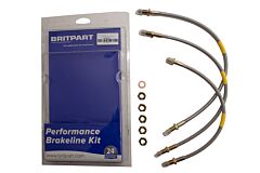 Britpart Stainless Brake Line Set - Defender 90 1984 to 1998 