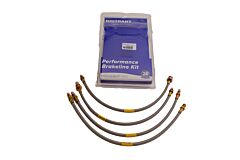 STAINLESS BRAKE HOSE KIT + 40 - DEF 90/110 FROM 99 TO 4A683087 METRIC