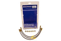 STAINLESS BRAKE HOSE KIT - DEF 90/110 FROM 99 TO 4A683087 METRIC