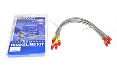 STAINLESS BRAKE HOSE KIT + 40 - RRC 81-90 - NON ABS - METRIC