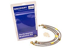 Britpart Stainless Brake Line Set - Discovery 2 1998 to 2004 ABS +40mm