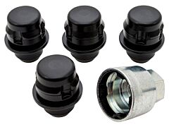 LOCKING WHEEL NUT KIT SATIN BLACK - DEF20 - D3/4 - RRS05 - RR02
