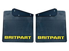 Pair Of Wide Britpart Mudflaps - Yellow Logo