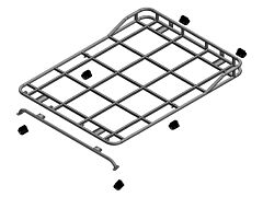 Short Rail - Explorer Roof Rack - Cage Mounted - Defender 90 & 110 Station Wagon