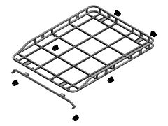 Long Rail - Explorer Roof Rack - Cage Mounted - Defender 90 & 110 Station Wagon