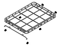 Full Rail - Explorer Roof Rack - Cage Mounted -  Defender 90 & 110 Station Wagon