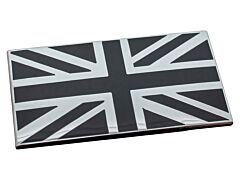 METAL SELF-ADHESIVE BLACK AND SILVER UNION JACK