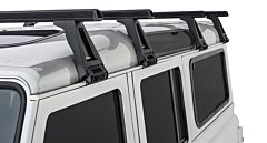 Rhino-Rack - Heavy Duty RL210 Black 4 Bar Roof Rack - Land Rover Defender 110 (1993-2020)