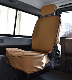Exmoor Trim - Tumble Down Canvas Seat Cover (Pairs) - Sand
