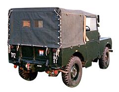 Exmoor Trim - Series I Pre Production 80" Full Hood Bootlace (Twin Brass Gauze Windows) Khaki Canvas