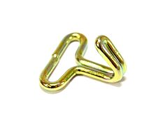 Exmoor Trim - 80" front webbing to windscreen brass hooks - Pair