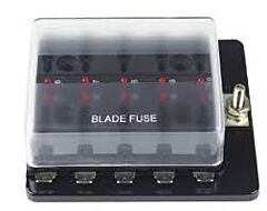 LED Standard Blade Fuse Holder - 10 Way