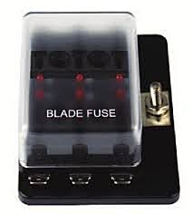 LED Standard Blade Fuse Holder - 6 Way