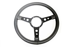 Defender 15 inch 3 spoke black vinyl covered steering wheel