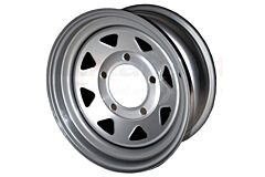 SILVER 8 SPOKE 7x16 STEEL ROAD WHEEL