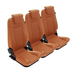 Exmoor Trim - Premium High Back 2nd Row Full Set œ Oxford Tan Vinyl Vault
