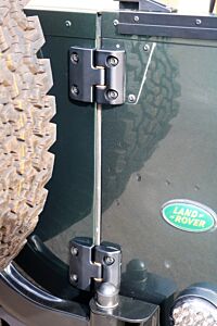 Exmoor Trim - Black Defender Billet Aluminium Rear Half Door Hinge Set