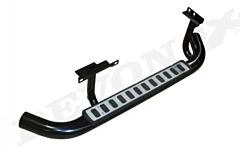 Fire and Ice side steps, Black with rubber and anodised aluminium top / Pair