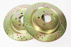 BRAKE DISC REAR CROSS DRILL/GROOVED