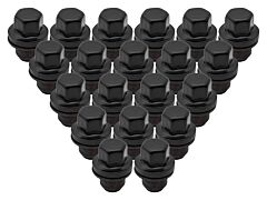 LR173842BX - WHEEL NUT - SATIN BLACK, Defender 2020+, Discovery 3,4,5, RR, Range Rover Sport (set of 20)