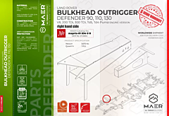 Defender 90, 110, 130 RH Bulkhead Outrigger