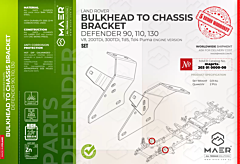 Defender 90/110/130 Bukhead to chassis Brackets set