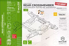 LR Defender 110, 130 V8, 200TDi, 300TDi Rear Crossmember Mid