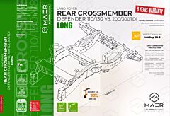 LR Defender 110, 130 V8, 200TDi, 300TDi Rear Crossmember Long