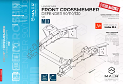 LR Defender 90, 110, 130 V8 Front Crossmember Mid