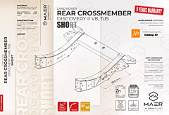 LR Discovery II V8, Td5 Rear Crossmember Short