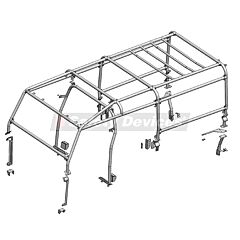 Safety Devices Roll Cage - Defender 130 S/W Ext/Int