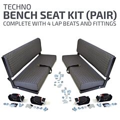 Exmoor Trim - Bench Seat Kit (Pair) plus 4 Lap Belts - Techno