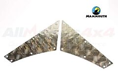 Quadrant Chequer Plate Pair - Silver