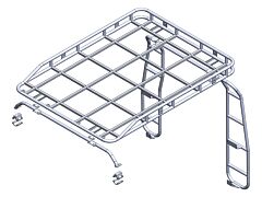 Long Rail - Explorer Roof Rack - Cage Mounted - Defender 90 & 110 Station Wagon