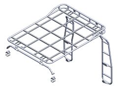 Short Rail - Explorer Roof Rack - Cage Mounted - Defender 90 & 110 Station Wagon