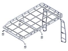Long Rail - Explorer Roof Rack - Cage Mounted - Defender 110 Station Wagon