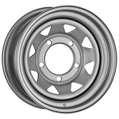 16x7 Tuff Torque 8 Spoke Steel in Silver - 6x139.7 ET0