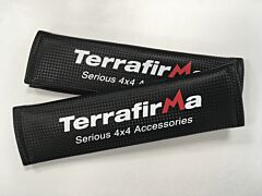 Pair of Terrafirma branded seat belt shoulder protectors