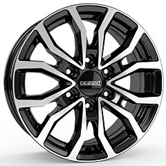 17x8 Dezent KC in Black / Polished - 6x139 ET20