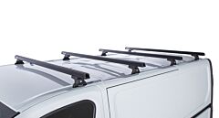 Rhino-Rack - Heavy Duty RLT600 Black 4 Bar Roof Rack - Renault Trafic X82 (2015+)