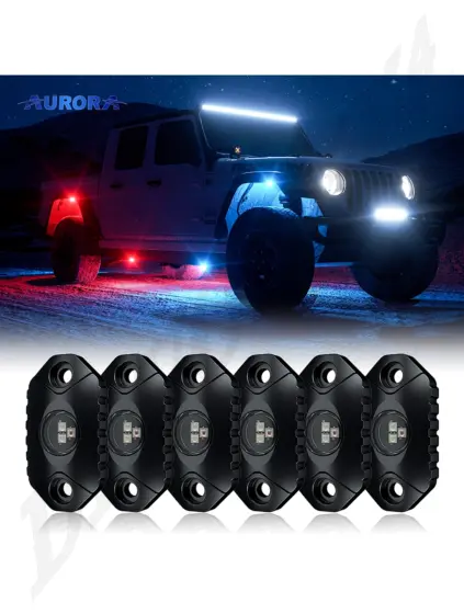 AURORA - 2" Rock Light - RGB - 6 Pack