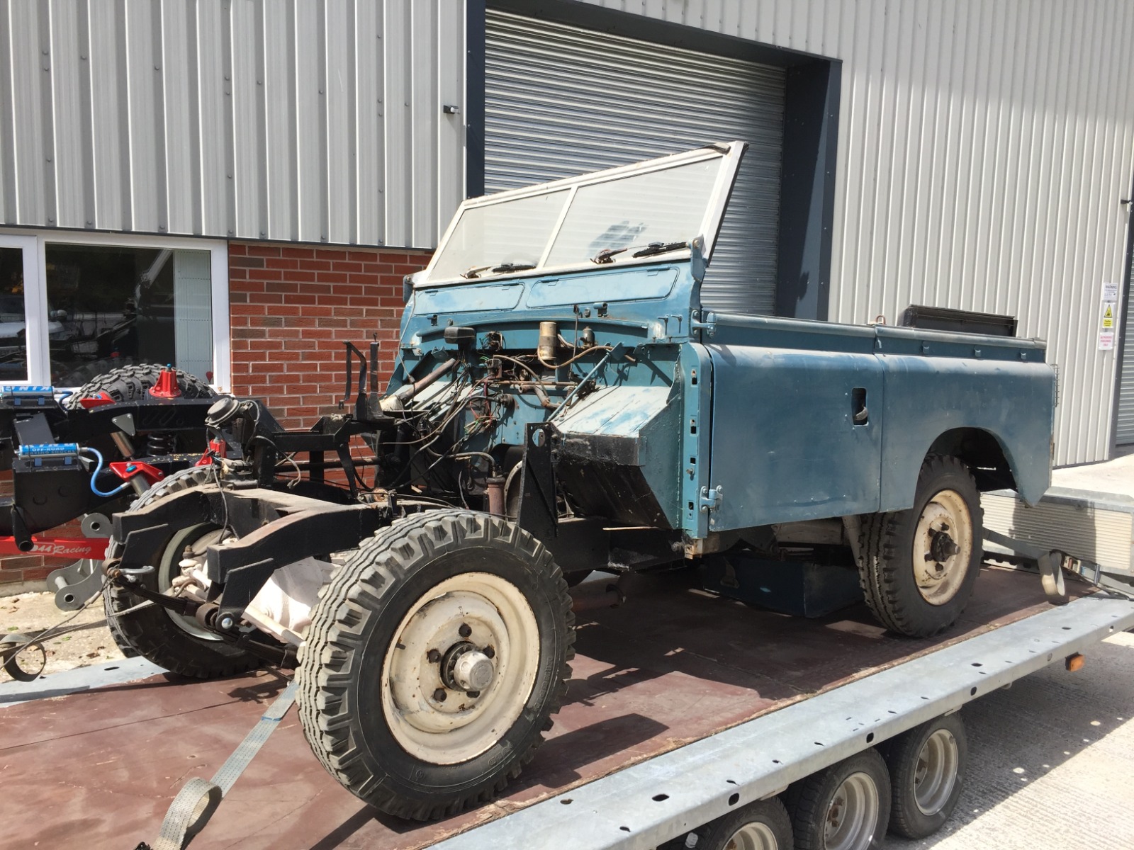 Land Rover restoration project in progress